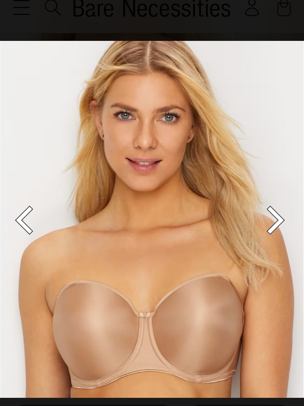 Fantasie Smooth Nude Strapless Underwire Bra 32H US.